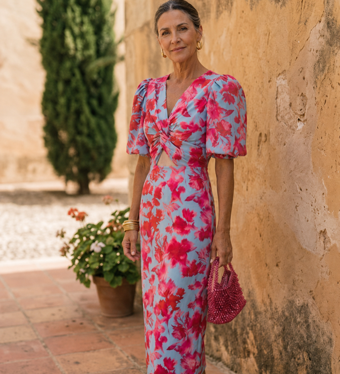 WANDA | ROCHIE MIDI CU MÂNECI BUFANTE