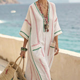 Apolline | Rochie Caftan Sable & Corail