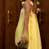 Rochie mini lejeră cu bretele și imprimeu floral