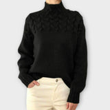 Eva | Pulover cu Model de Tricot Detaliat