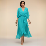 Monica - Rochie din chiffon cu decolteu în V