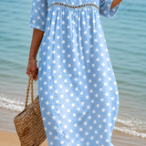 Rochie de Plajă cu Puncte Moale