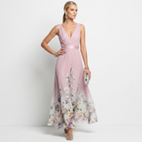 Denisa - Chiffon Floral și Decolteu în V