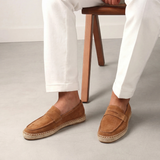 Espadrile Riviera din Suede Maro