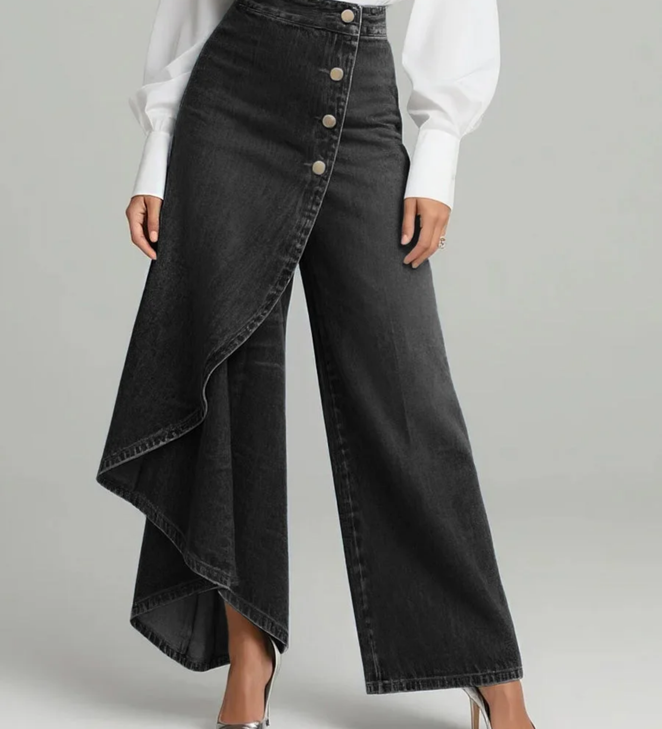 Audrey™ | Pantaloni din denim cu nod