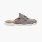 Mule Mediteranean din Suede Gri Deschis