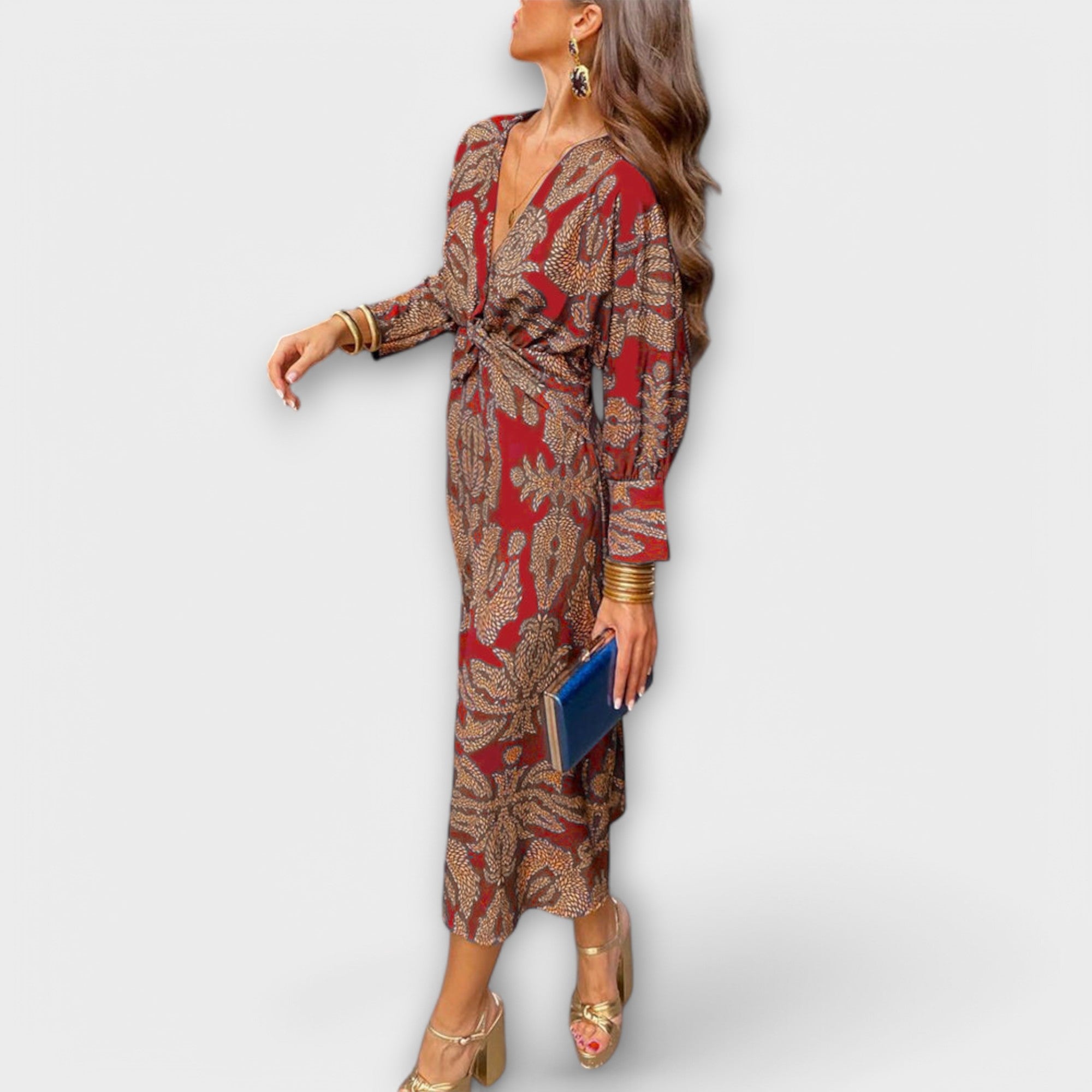 Oriana - Rochie elegantă cu mâneci lungi