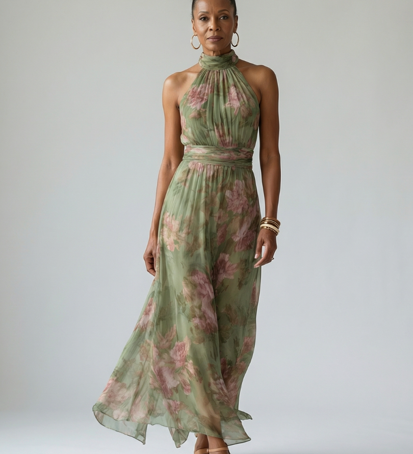 Naomi | Rochie Maxi cu Guler