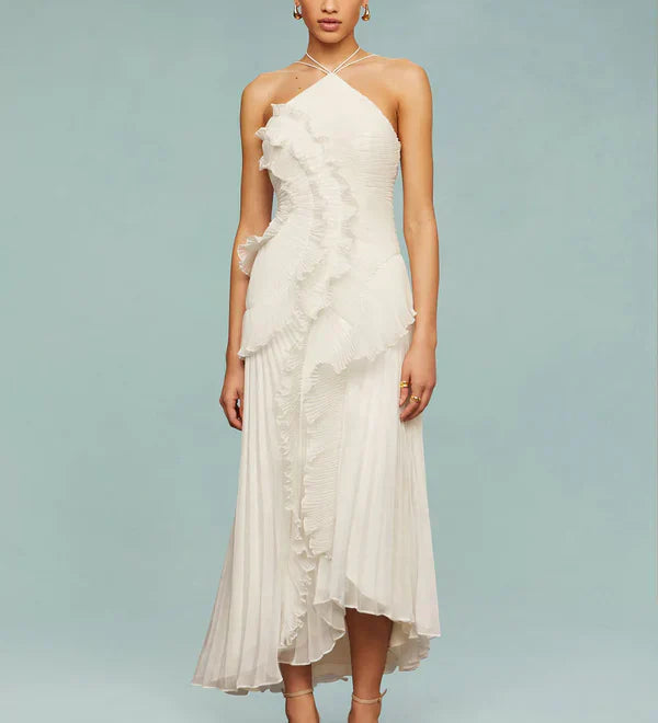 LIYANA | Rochie cu volane spiralate