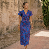 WANDA | ROCHIE MIDI CU MÂNECI BUFANTE