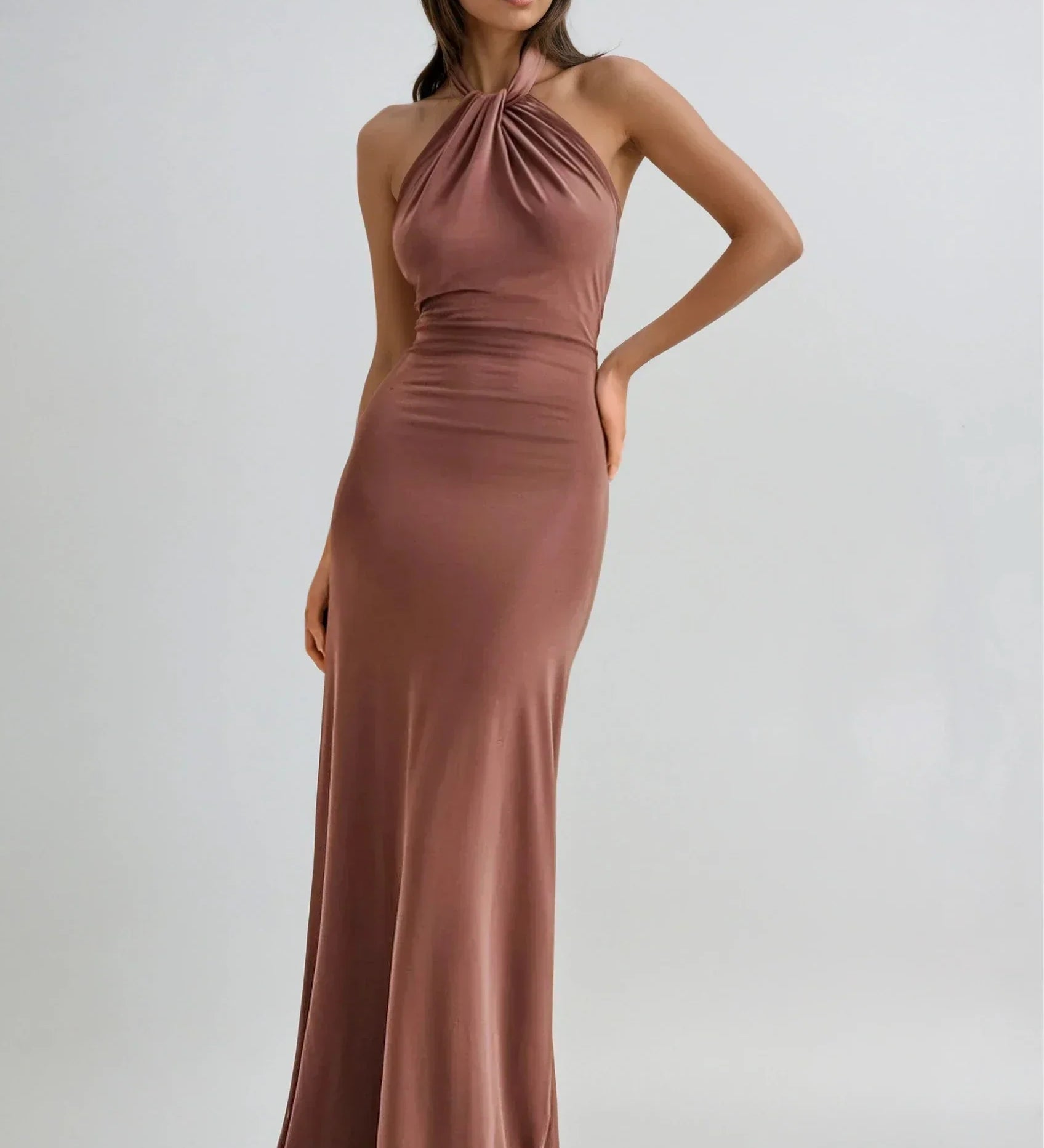 JANA | Rochie Maxi cu Guler Halter