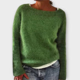 Regine | Pulover din Tricot cu Guler Rotund