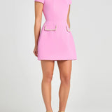 Rochie mini cu mâneci decorate cu perle