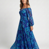 Aspen | Rochie maxi florală cu umerii goi