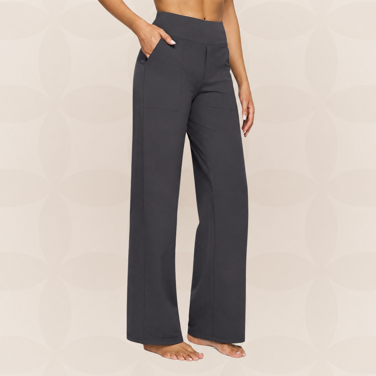 Sanda - Pantaloni comozi cu material elastic