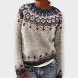 Maja | Pulover cu Model Nordic Retro