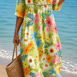 Rochie Midi Floral Colorat