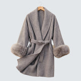 Dagmar™ | Palton elegant cu blană ecologică