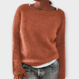 Regine | Pulover din Tricot cu Guler Rotund