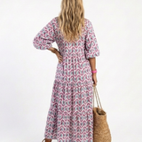 MIREYA | ROCHIE MIDI CU MANECI LUNGI ȘI MODEL GEOMETRIC