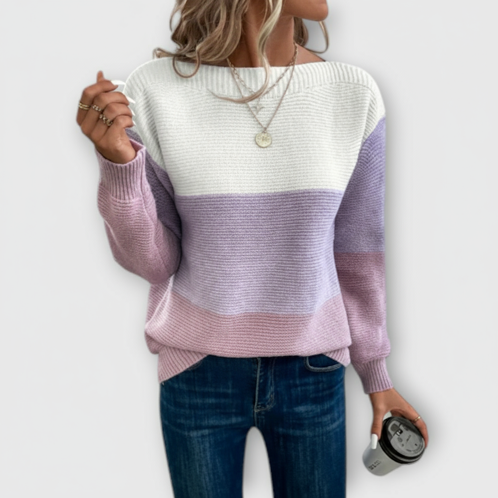 Marija | Pulover Patchwork Tricolor