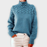 Eva | Pulover cu Model de Tricot Detaliat