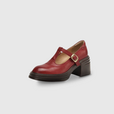Ileana | Pantofi Mary Jane cu Toc Gros Élise