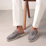 Mule Mediteranean din Suede Gri Deschis