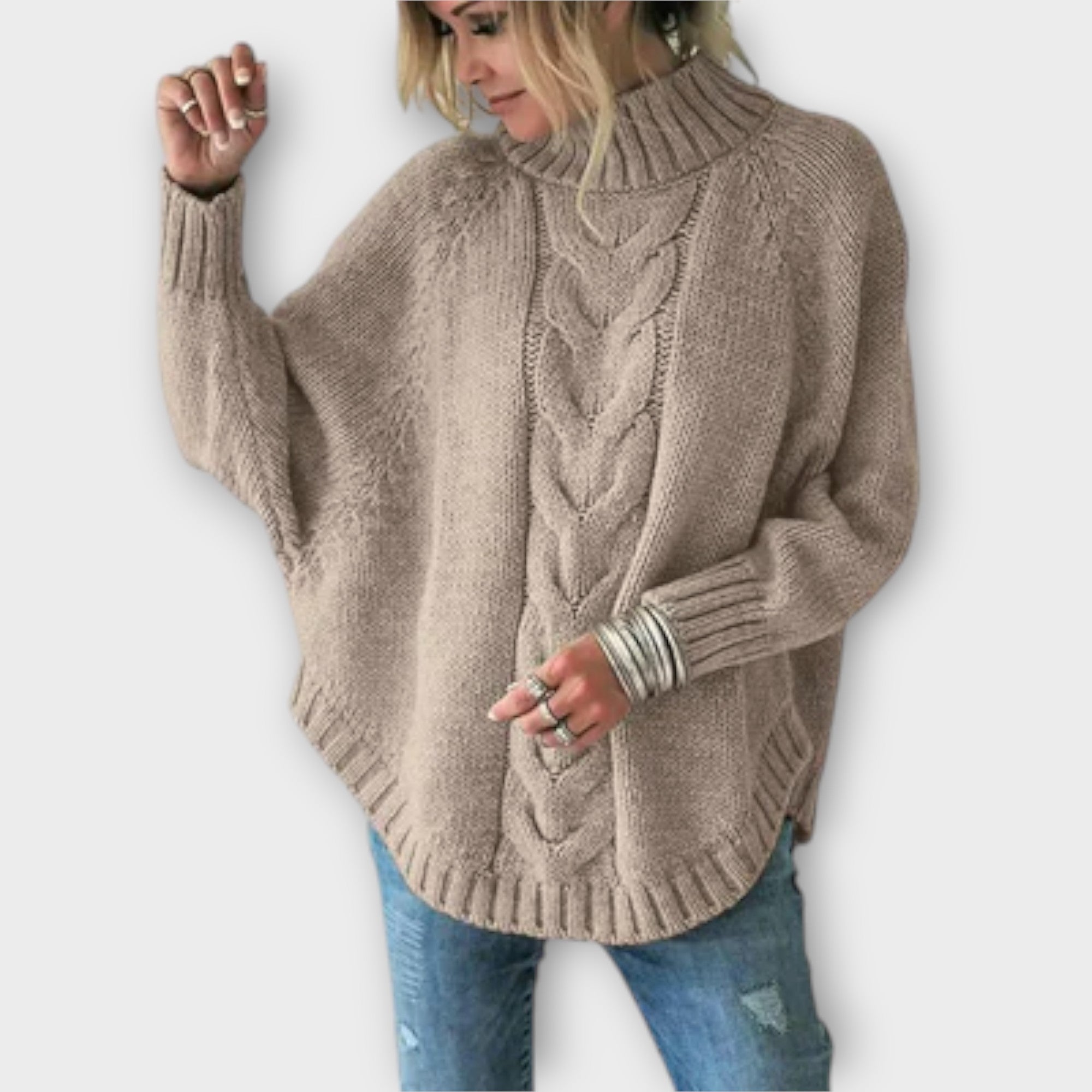Elysian | Pulover din Tricot cu Model Reliefat