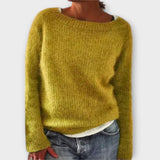 Regine | Pulover din Tricot cu Guler Rotund