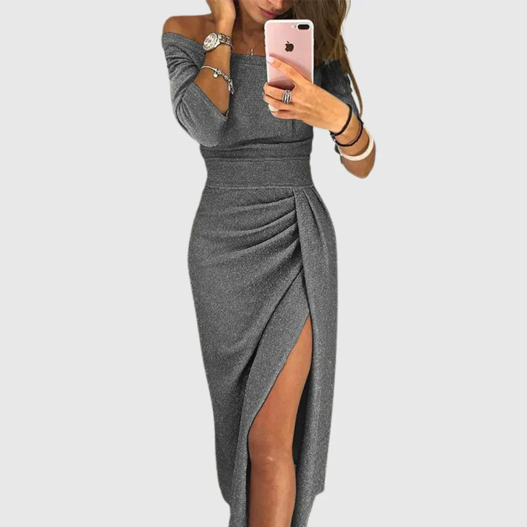Apolonia | Rochie midi stilată
