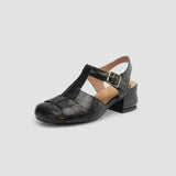 Ileana | Pantofi Mary Jane Traforați cu Toc Sandrine