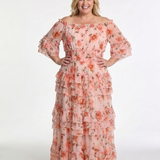 Rosalie | Rochie Maxi cu Umeri Decupați și Frape Florale