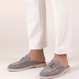 Mule Mediteranean din Suede Gri Deschis