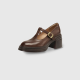 Ileana | Pantofi Mary Jane cu Toc Gros Élise
