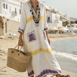 Aimée | Rochie Caftan Purpuriu & Mimosa