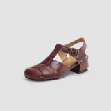 Ileana | Pantofi Mary Jane Traforați cu Toc Sandrine
