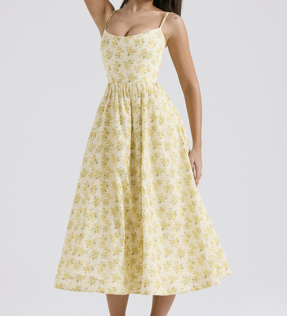 ESTELLE | Rochie Midi cu Corset Elegantă de Vară