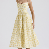 ESTELLE | Rochie Midi cu Corset Elegantă de Vară