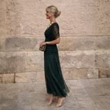 ELIZA™ – ROCHIE VERDE ELEGANTĂ