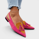 Rosalie | Sandale Elegante cu Toc și Franjuri