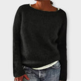 Regine | Pulover din Tricot cu Guler Rotund