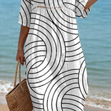 Rochie de Plajă cu Linii Moderne