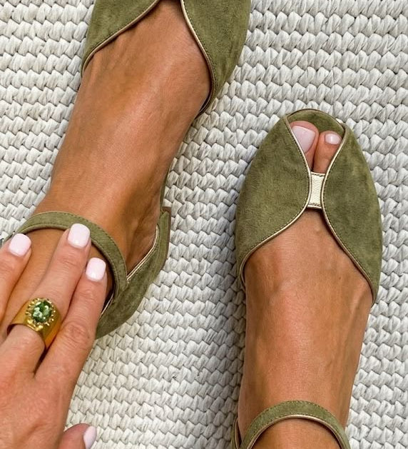 Olivia | Sandale Elegante în Culoarea Salviei