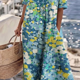 Rochie midi florală, lejeră și ușoară