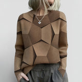 Vera | Pulover cu Model Geometric
