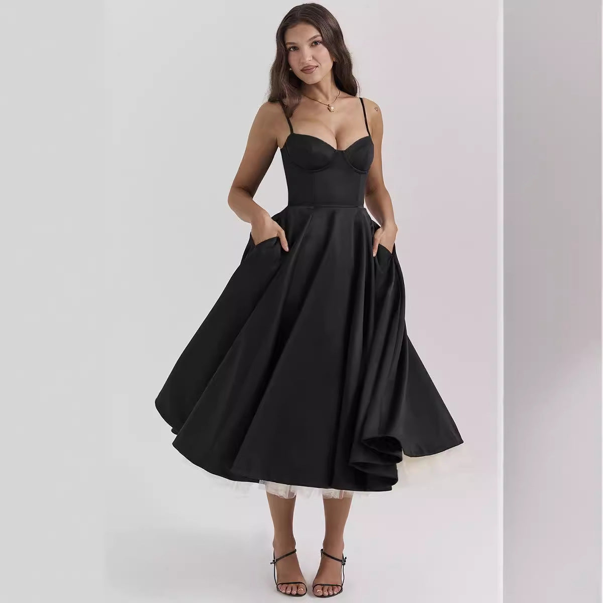 YLIANA | Rochie Midi Romantică de Vară