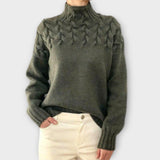 Eva | Pulover cu Model de Tricot Detaliat