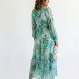 Althea | Rochie Maxi Floral cu Mâneci Lungi