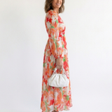 Althea | Rochie Maxi Floral cu Mâneci Lungi